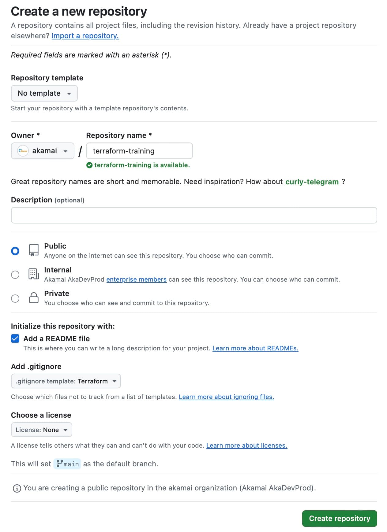 Creating a new GitHub repository